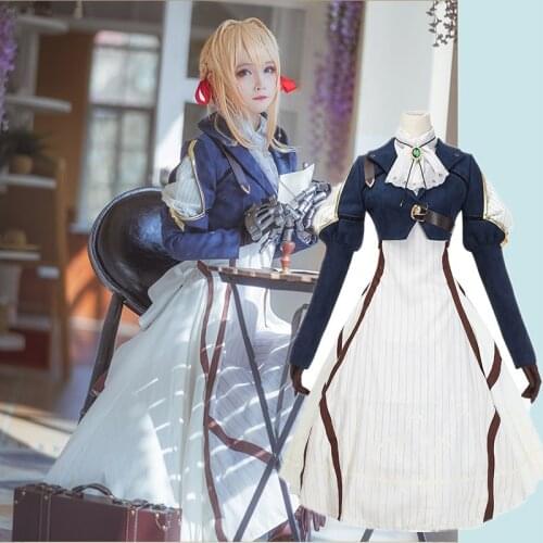 Anime Violet Evergarden Cosplay Costume Violet Evergarden Fancy Dress Outfit Halloween Adult Costumes