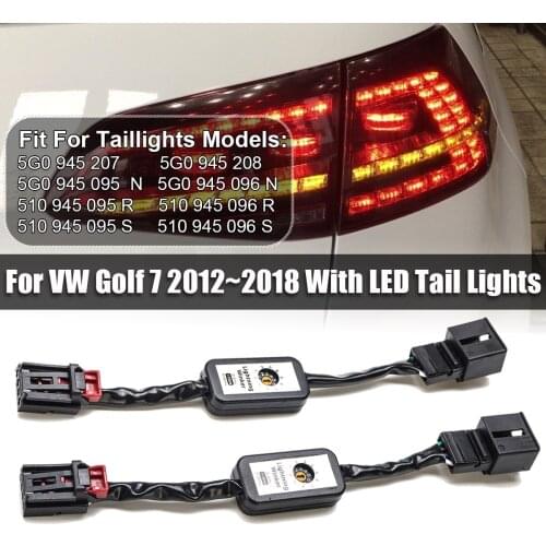 Car Indicator LED Taillight Add-On Module Cable Wire Harness Dynamic Turn Signal Taillight Blinker Module For Golf 7 2012~2018