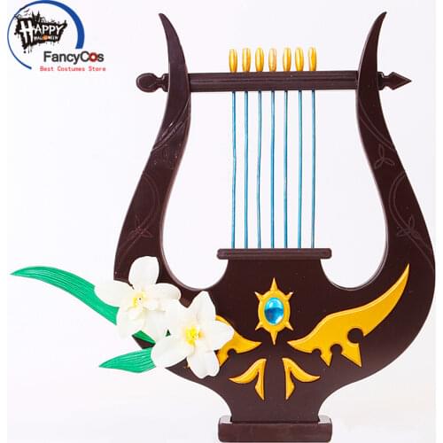 Barbatos Props Cosplay Genshin Impact Bard Venti Harp Props Hair Clips Hairpin Barrette Barbatos Games Genshin Impact Costumes