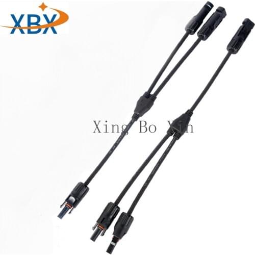 Free Shipping 5 pairs 2 to 1 Y Branch Solar Connector with 4mm2 Cable, IP67 DC 1000V 1500V Solar Cable Connector