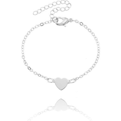 DIY Heart Bracelet For Women Metal Love Hearts Bracelets Gold Bracelet Valentines Bangle Lovers' Couple Gifts