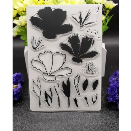 Flower Clear Silicone Rubber Stamp for DIY scrapbooking/photo album Decorative craft A86