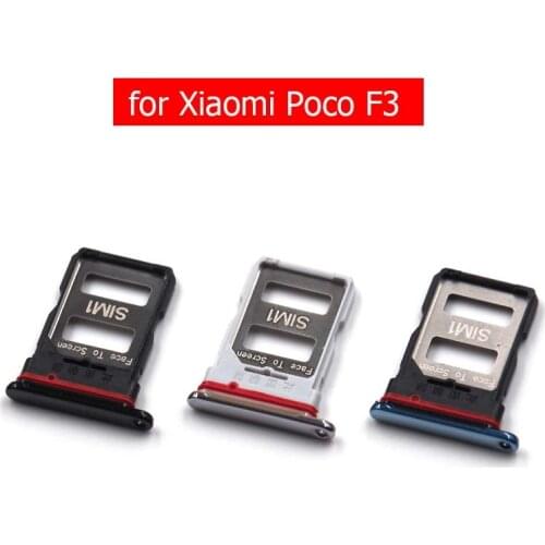For Xiaomi POCO F3 Card Tray Holder SIM Micro SD Card Slot Adapter Holder Repair Spare Parts