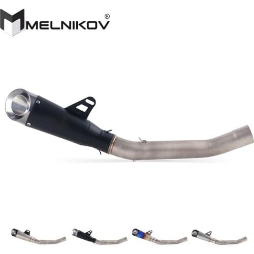 Motorcycle Exhaust Muffler Escape Middle Link Mid Pipe Full System Slip On For Kawasaki Z750 Z 750 With DB Killer Exhaust