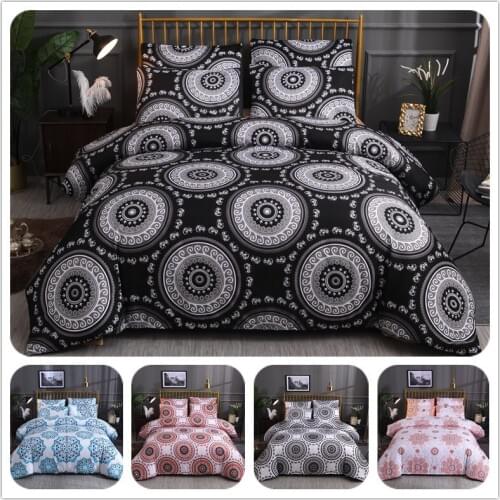 Flower printed Bedding Set Comfortable Duvet cover set twin queen king size bedclothes with pillowcase bed set home Textiles