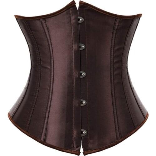 Corset underbust plus size sexy bodyshaper costumes bustiers corsets cincher ladies burlesque corselet red black blue pink brown