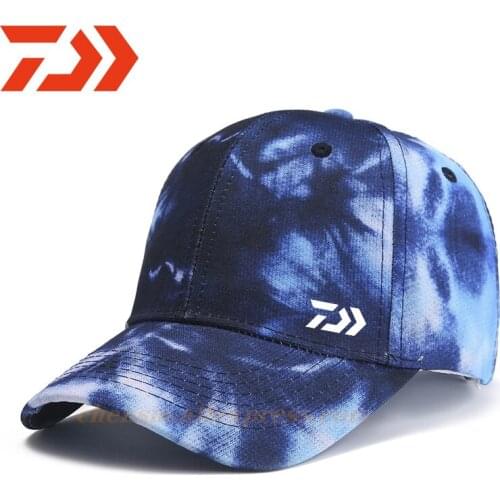 2021 DAIWA Summer Fishing Cap Outdoor Sunscreen Breathable Mesh Cap Shading Light Anti-mosquito Sports Hats Cloth Fishing Hat