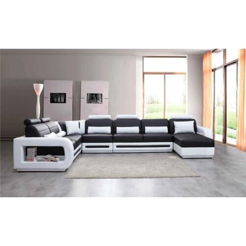 Hot sales living room home furniture genuine leather sofa set
