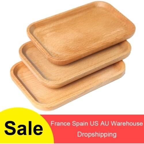 Pizza Tray Baking Tray with Handle Pizza Pan Breadboard Wooden tray Pizza Board Western Steak Plate Cake Plate for Kitchen