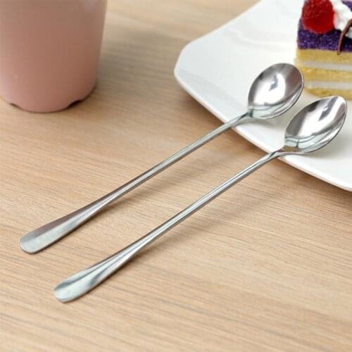 Stainless Steel Tea Coffee Spoon Mixing Spoon Dessert Food Cream Spoons Kitchen Tableware Drinking Tools Kitchen Accessories