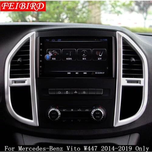 Matte Interior For Mercedes-Benz Vito W447 2014 - 2017 Middle AC Air Conditioning Outlet Vent Cover Trim Kit