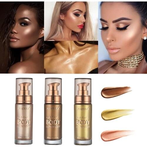 Shimmer Highlighter Luminizer Foundation Brighten Cream for Face and Body Natural Radiance Long Lasting Fluorescence