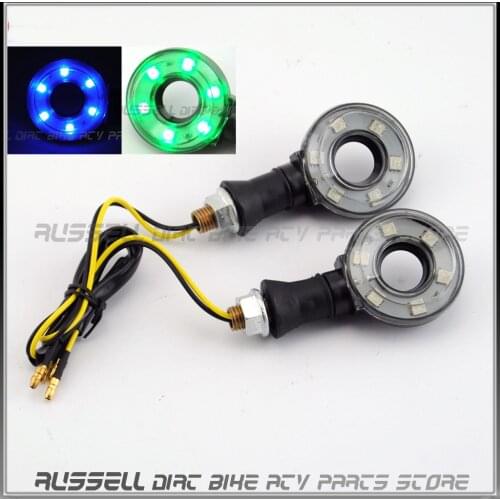 Multicolor Color LED Lamp light turn signal universal 12V Indicators Dual for motorcycle 4 Colors