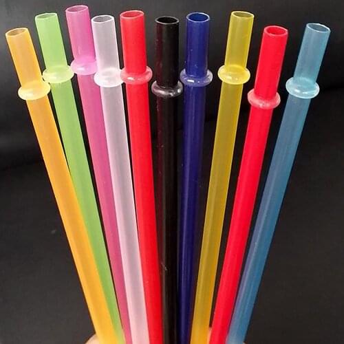 25pcs Reusable Drinking Straws Extra Long Colorful Plastic Thick Drinking Straws With Ring Bar Party Cafe Hard Straws Colourful
