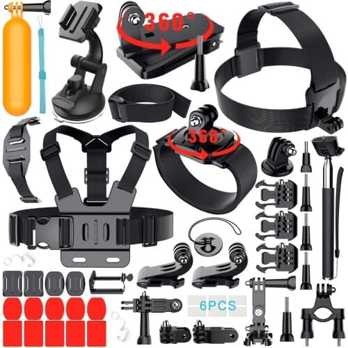 Outdoor Sports Combo 40-In-1 Action Camera Accessory Kit for GoPro Hero Session DBPOWER AKASO VicTsing APEMAN Kit 40 accessories