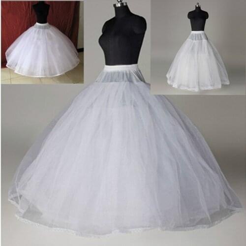 New Arrival White 3/6/8 Layer Tulle Petticoat Wedding accessories vestido branco underskirt jupon mariage petticoat woman