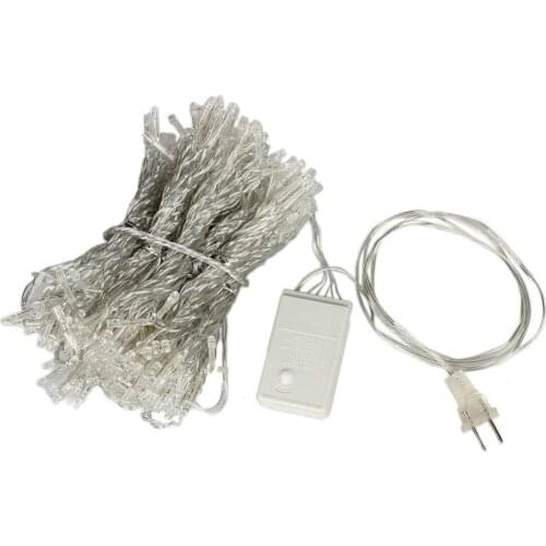 Wholesale 6m*3m 600 christmas led light curtain decoration home garden festival lights 220v safety light curtain