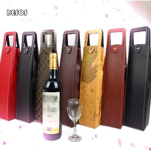 Wholesale Fashion Highend Colorful Crocodile Leather Wine Gift Bags Party Promotion Decorative Packaging Hand Red Wine Gift Bag