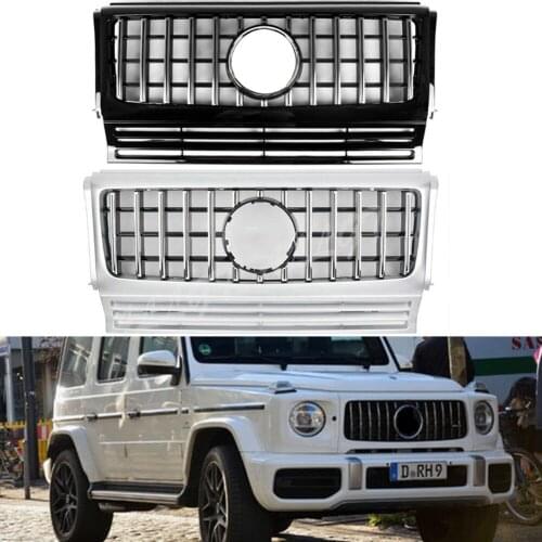 Front Racing Billet Bumper Grille Upper Facelift Gril For Mercedes Benz G-Class W463 1990-2018 2014 2015 2016 2017 2018 AMG GT