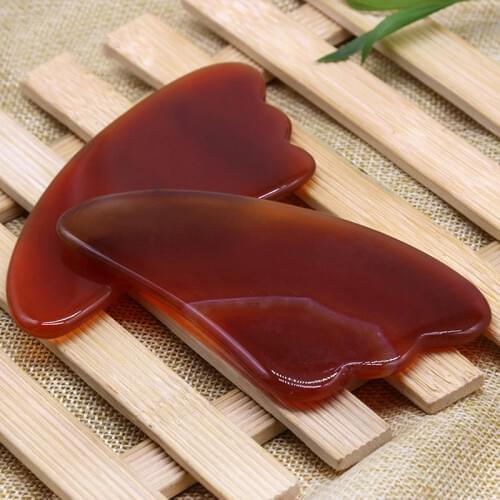 1Pcs Jade Guasha Board Natural Ice Stone Scrapping Plate Gua Sha Tools For Face Neck Body Acupuncture Health Care Massage Tools
