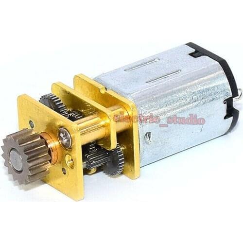 Precioux GM12-N20 Full Metal Gearbox Gear Motor DC 3V-6V 5V 65RPM Slow Speed Large Torque for 3D Smart Printing Pen