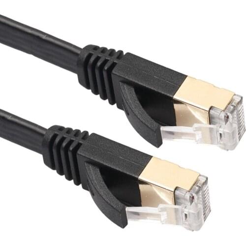 Cat 7 Shielded Ethernet RJ45 Network Cable Cat7 Flat Ethernet Patch Cables For Modem, Router, LAN, PC 1m 1.8m 3m 5m 8m 10m 15m