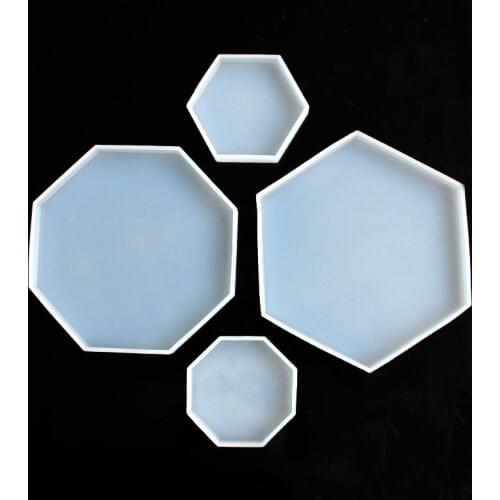 Hexagon Octagon DIY Crystal Epoxy Mould Epoxy Jewelry Pendant Mould Jewelry Decoration Mould