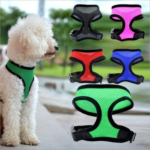 Puppy Kitten Adjustable Comfort Soft Breathable Dog Harness Pet Vest Rope Dogs Cat Chest Strap Leash Set Collar Leads Harness