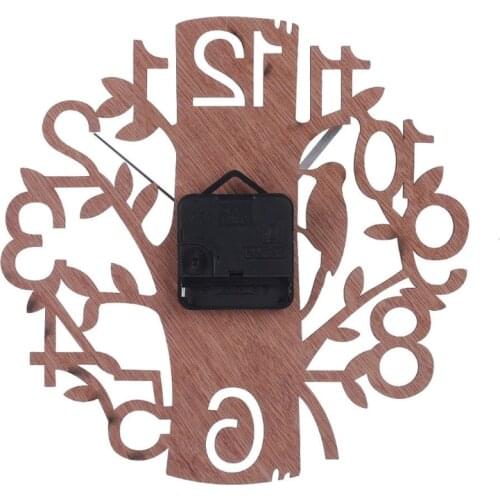 Modern Wooden Tree Wall Clock 3D DIY Watches Living Room Home Office Living Room Decoration Gift