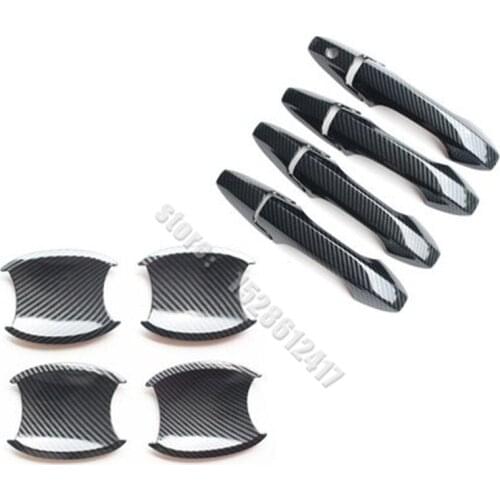 Car styling for Honda CRV CR-V 2007 -2011 ABS Carbon fiber pattern Door Handle Bowl Door handle Protective covering Cover Trim