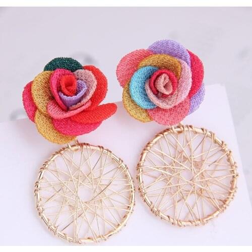 Vintage Flower Drop Earrings for Women Gift 2021 Statement Earring