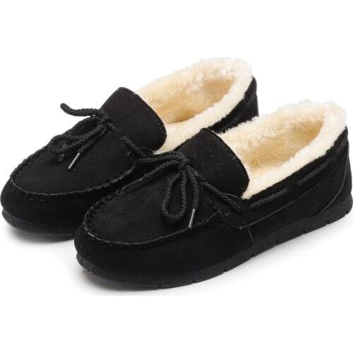 2020 Winter Warm Women Flats Shoes Women Shoes Woman Cutout Loafers Slip on Ballet Flats Ballerines Zapatos De Mujer