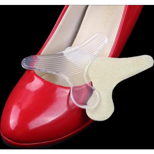 1 pair T-type Thread Silicone Soft Insert Heel Liner Grips High Comfort Pads Feet Care Accessories