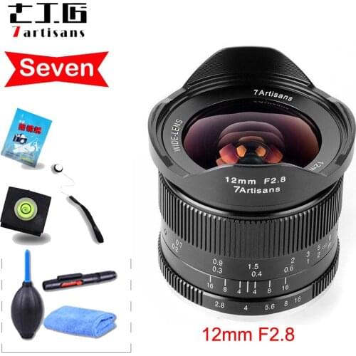 7artisans 12mm F2.8 Ultra Wide Angle Lens for Sony E-mount APS-C Mirrorless Cameras A6500 A6300 A7 Manual Focus Prime Fixed Lens