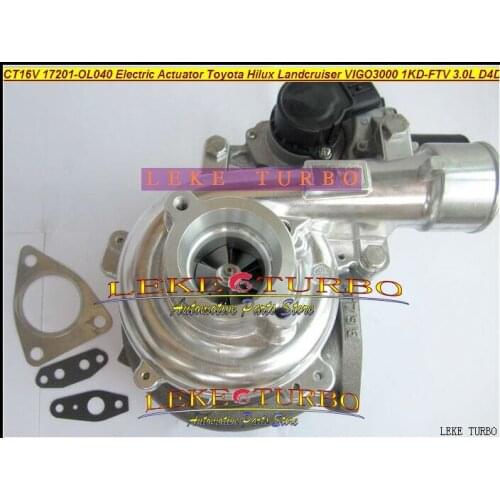 Free Ship CT16V 17201-OL040 17201-30110 17201-0L040 +E Actuator Turbo For TOYOTA Landcruiser Hilux SW4 D4D VIGO3000 1KD-FTV 3.0L