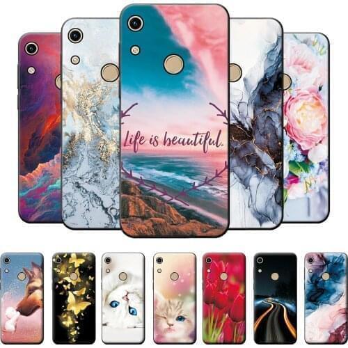 Case For Huawei Honor 8A 6.09 inch Flower Silicone Phone Cover For Huawei Honor 8A Full Protective Case Soft TPU Bumper Coque