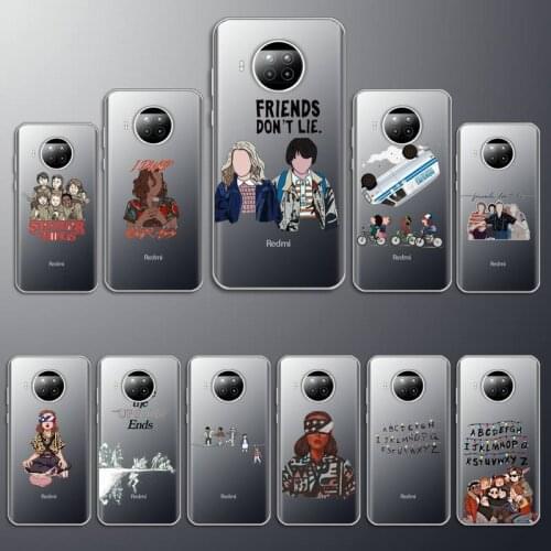 Strange Things friend tv movie Phone Case Transparent for Xiaomi mi note 10 8 9 t HUAWEI p30 40 11 Samsung S 8 9 10 20 pro lite