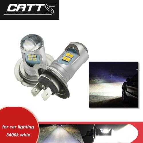 For BMW E30 E34 E36 E46 E60 E70 E90 F10 X3 M H7 3030 Fog Lights LED Bulbs IP65 White 6000K Headlight Bulb 2400LM LED Canbus