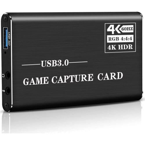 Y&H 4K Game Capture Cards,HDMI-compatible to USB3.0 Audio Video Grabber HD 1080P 60HZ Live Streaming Game Recorder Device