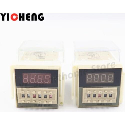 1pcs DH48S-S digital display cycle time controller AC 220V 110V 36V 380V AC DC 24V 12V one open and one closed