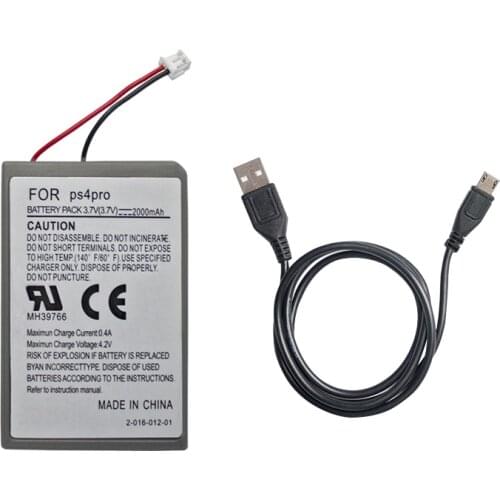 OSTENT 3.7V 1000mAh Rechargeable Li-ion Battery for Sony PS4 Pro Slim Bluetooth Dual Shock Controller CUH-ZCT2 or CUH-ZCT2U