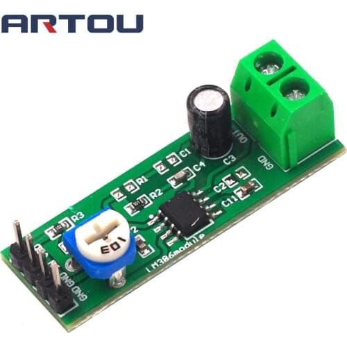 LM386 Audio Power Amplifier Module 20/200 times Gain Amplifier Board Mono Power Amplifier 5V-12V Input