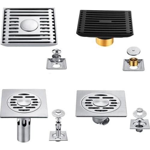 Modern Pure Invisible Shower Floor Drain /Bathroom Balcony Use304 stainless steel Rapid Drainage Tile Insert Square Drains