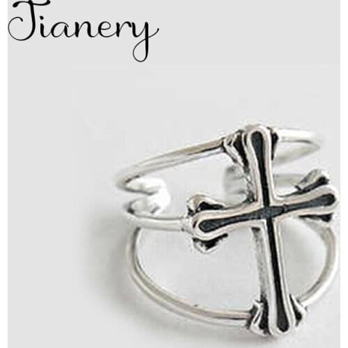 New Gothic Men Cross Rings For Women Jewelry Birthday Gift Romantic Wedding Engagement Drop Shipping 2021