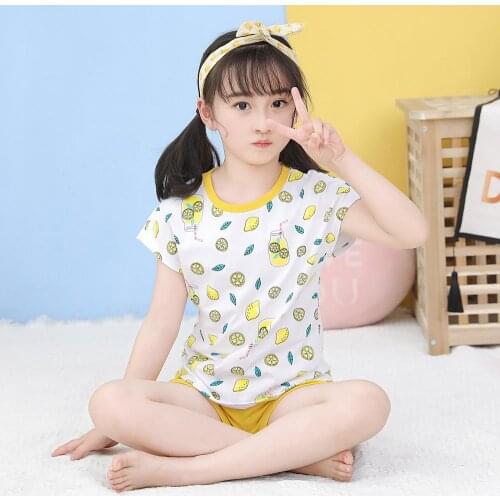 Girls Clothes Children Pajamas Set Kids Boys Clothes Sleepwear Cartoon Summer Pyjamas Short Sleeve Cotton Boy Clothes Lounge Set