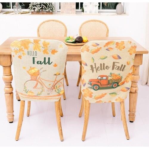 Autumn Table Decoration Chair Cover Harvest Festival Fall Decorations for Home Autumn Ornament Thanksgiving Decoration Supplies