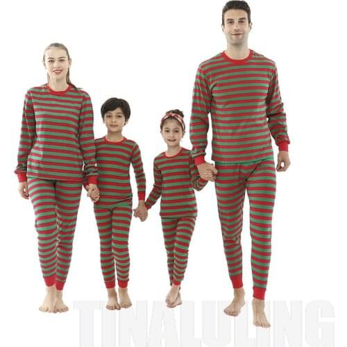 Autumn Casual Xmas Tree Printed Parent-Child Wear Long-Sleeved Outfit Sleepwear Couple Clothes Winter Homewear Parent Child Suit