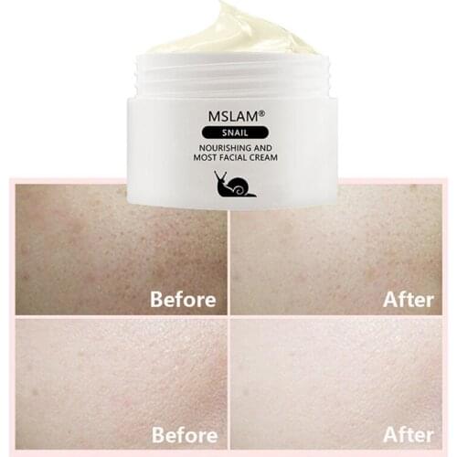 Snail Nourishing & Moist Facial Cream Collagen Essence Effective Repair Damaged Skin Brightening Sleeping Face Balm