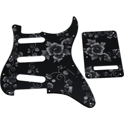 Dopro 3D Printed plastic pickguard ST Strat Guitar SSS Pickguard,Trem Cover and Screws Various Colors