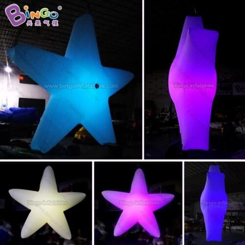Ceiling hanging inflatable star for event decoration star balloons with LED lighting for sale - toys